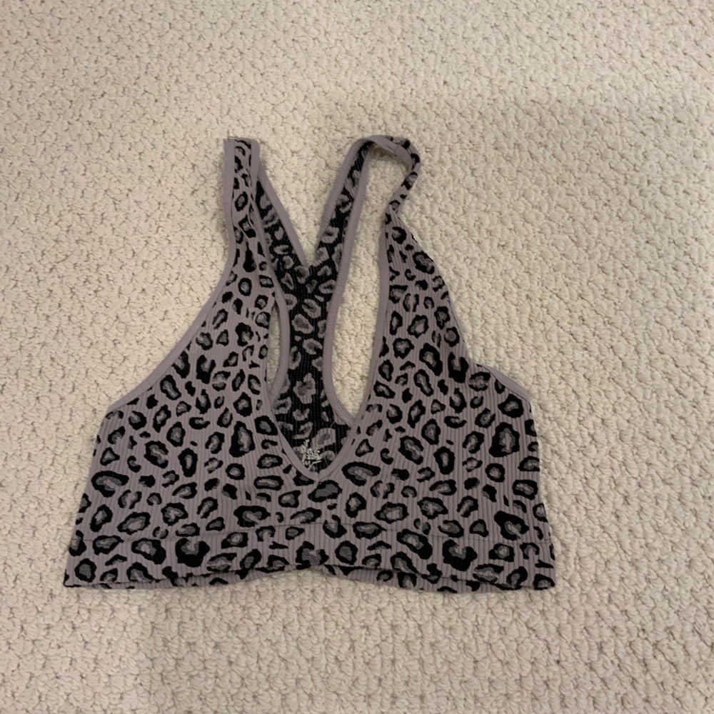 Free People Bra - Grey Leopard Print - Picture 1 of 2